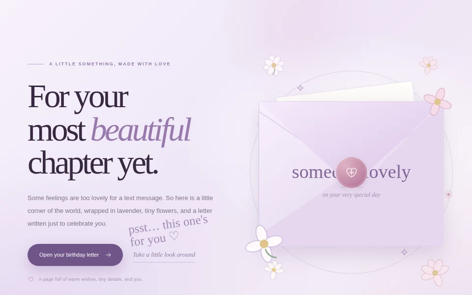 Lavender Birthday for You template preview