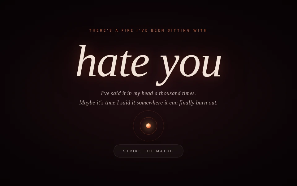 Hate You Letter demo screenshot