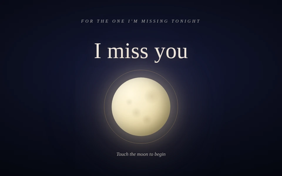 Miss You Letter demo screenshot