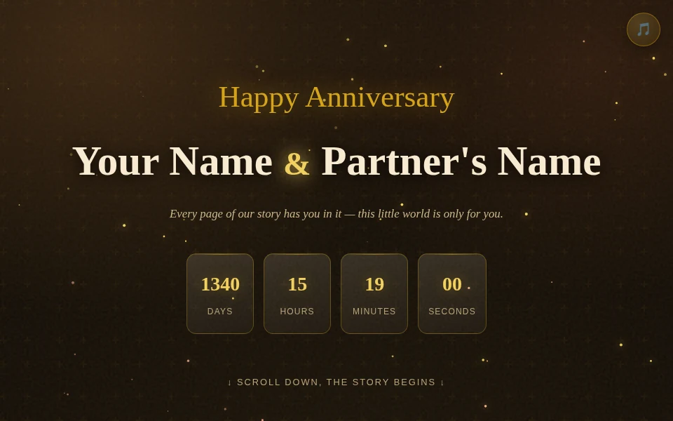 Our Love Map demo screenshot