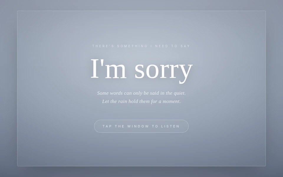 Sorry demo screenshot