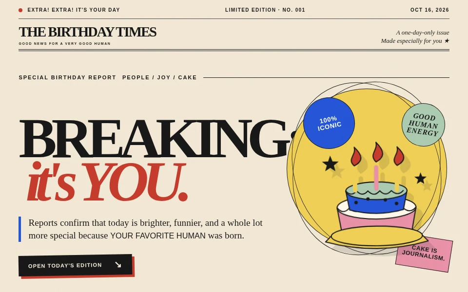 The Birthday Times preview
