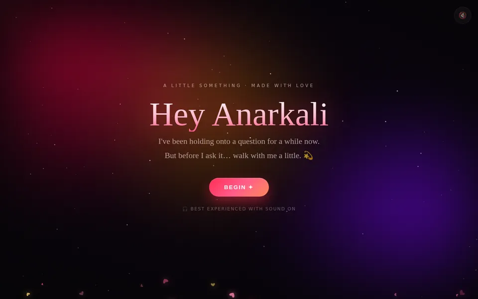 Wedding Proposal demo screenshot